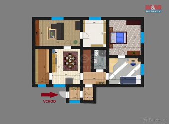 Prodej 1/2 rodinného domu, 120 m², Křenice, ul. K Návsi - 12