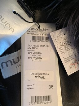 luxusní kabát s kožešinou - vel. 36 - nový - 12