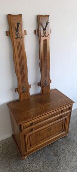 Rustikální botník, věšáky, předsíňový set, masív - 12