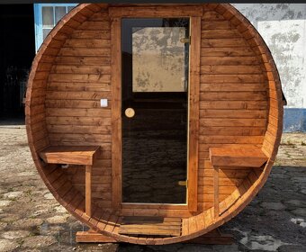 Sauna Marivox, venkovní finská barelová sauna - 12