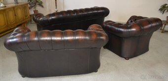 Kožená originál Chesterfield souprava 3+2+1.CENTURION - 12