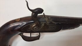 Starožitná perkusní pistole 18 - 19 st. značeno 6333 - 12