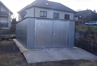 Plechová garáž 3x5m, 3x6, 4x5, 4x6, 6x5, 6x6, 2 třida, sklad - 12