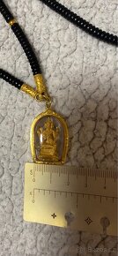 Náhrdelník zlatem spojovaný, amuletové přívěsky, Thajsko - 12