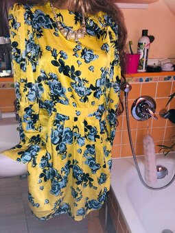 saty# Zara# letni# kosilovesaty#zluta#kvetinove #saten - 12