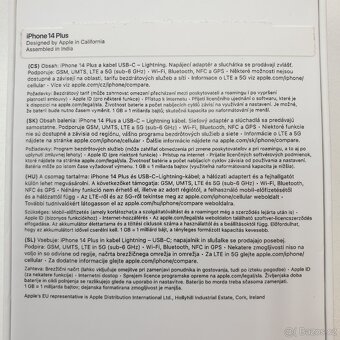 iPhone 14 Plus, 128GB, CZ záruka, TOP stav, baterie 99% - 12