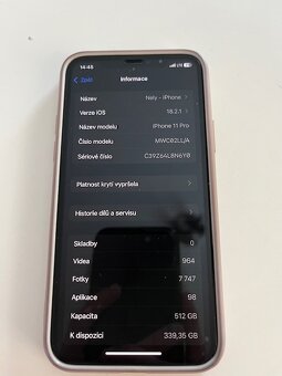 iPhone 11 pro 512GB gold - nová originální baterie - 12