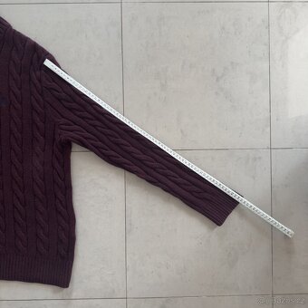 Ralph Lauren Polo vínový 1/4 zip svetr - 12