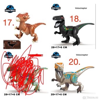 Rôzne dinosaury (8ks) typ lego - nové, nehrané - 12