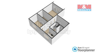 Prodej bytu 3+1, 61 m², Kadaň, ul. Koželužská - 12