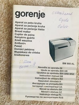 Domáci pekárna GORENJE BM 900 AL - 12
