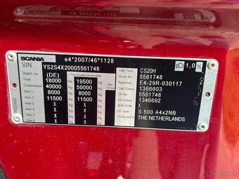Scania S500 4x2 / Hydraulika / Full air / 514tkm - 12