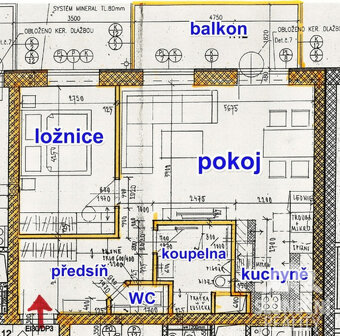 Pronájem nadstandardního bytu 2+kk, Uherské Hradiště - Nové  - 12