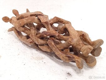 Vyřezávaný stojan na květináč - retro - 12