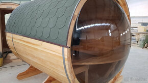 Venkovní sudová panoramatická sauna - 12