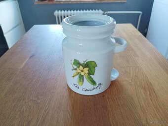 VINTAGE PORCELÁNOVÁ DÓZA NA OKURKY SOLOGNOTE FRANCIE - 12