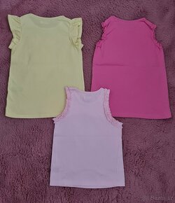 3 dívčí tílka PEPCO, lupilu vel. 110/116 - 12