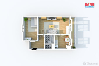 Pronájem bytu 2+1, 45 m², Teplice, ul. Alejní - 12
