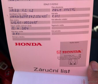Honda Jazz 1.2 i-DSI, 57 kw, benzín, KLIMA, 2004, ČR - 12
