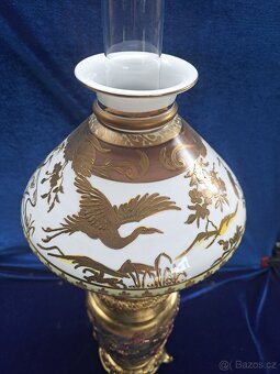 Petrolejová lampa z mosazi - 12
