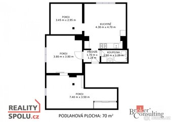 Prodej, byty/3+kk, 76 m2, 27743 Chlumín, Mělník [ID 74204] - 12