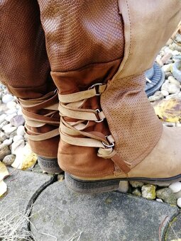 Zimní kozačky 41 hnědé - 12