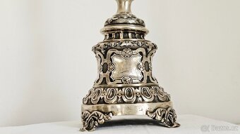 TOP Ag stříbro krucifix lotový punc rok 1858 UNIKAT - 12