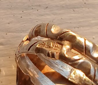 Stříbrný prsten starožitný Egypt - 12