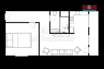 Prodej bytu 2+1, 47 m², DV, Teplice, ul. Alejní - 12