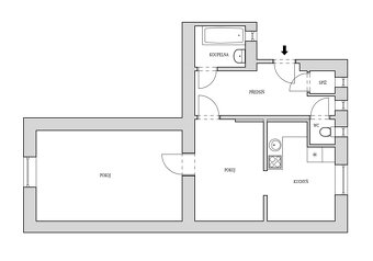 Prodej bytu 2+KK 53,4 m², v OV v širším centrum Plzně. - 12