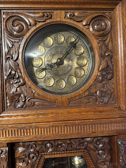 Mega velké dominantní podlahové hodiny z masivu. 1910. - 12