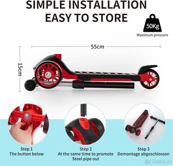 Nová dětská koloběžka scooter (124) - 12