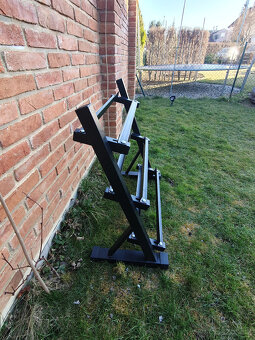 jednoruční činky sada 180kg HEXA (2,5-20kg) + STOJAN - 12