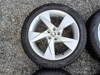 Zánovní zimní orig alu Škoda Scala Pirelli 205/50/17 8,5mm - 12