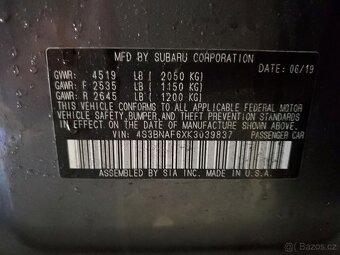 Subaru Legacy 2.5i Premium 2019 – AWD, 2.5L - 12
