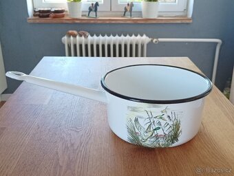 SMALTOVANÝ VINTAGE HRNEC JAPY FRERES FRANCIE - 12