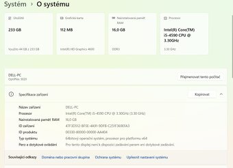 DELL Optiplex 3020, i5-4590, 16GB RAM, 256GB SSD - 12
