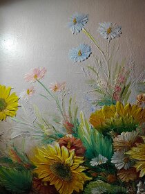 Obraz Oil Charles Benolt Sunflower Painting - 12