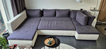 Veľký rozkladací gauč, tvar U , celková šírka 353cm - 12