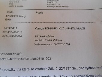 Canon 2xPG-545XL + CL-546XL .. náplně - 12