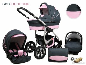 Raf-Pol Baby Lux Largo 3v1 2023 Grey Light Pink - 12