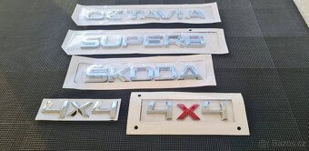 ŠKODA nápisy ČIERNE / CHROMOVE - 12