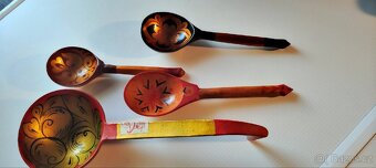 Dřevěné ručně malované lžíce SSSR - 12