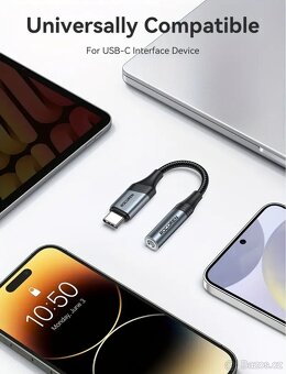 Redukce pro drátová sluchátka USB-C na 3,5mm Jack - 12