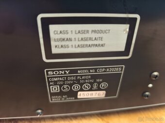 Sony CDP-X202ES Přehrávač CD disků (1993-94), orig.dálka,čti - 12