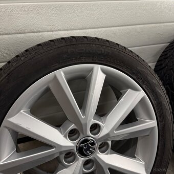 Alu kola Škoda, zimní Nokian 6mm 215/45 R16, 5x100 - 12