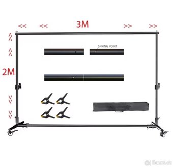 Foto stojan / konstrukce pro upevnění fotopozadí - RŮZNÉ - 12