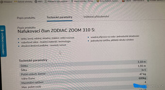 Nafukovací člun Zodiac Zoom 310 - 12