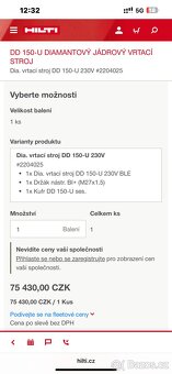 Hilti DD 150-U  jádrová vrtačka už ten novější typ s digital - 12