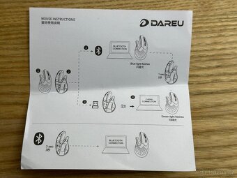 Ergonomická myš Dareu, Bluetooth + USB dongle, NOVÁ - 12